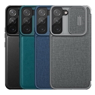 کیف چرمی نیلکین Samsung S22 Plus 5G Nillkin Qin Pro Plain Leather Cloth Case دارای محافظ دوربین