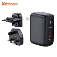 شارژر آداپتور دیواری 3 پورت 65 وات مک دودو مدل MCDODO CH-8442 GAN به همراه کابل 2 متری