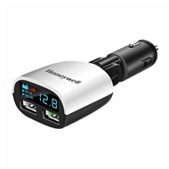 شارژر فندکی شارژ سریع با صفحه نمایش  - بدون کابل - با دو خروجی USB  - آمپر 2.4