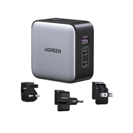 شارژر دیواری 65 وات Nexode با یک پورت USB-A و دو پورت USB-C یوگرین مدل CD296 کد 90409