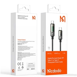 کابل شارژ دو سر تایپ‌سی قطع کن خودکار مک دودو Mcdodo Digital Pro Auto Power Off Type-C to Type-C CA-3610