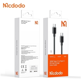 کابل شارژ دو سر تایپ سی 100 وات 2 متر مک دودو Mcdodo Type-C to Type-C PD Data Cable CA-3673