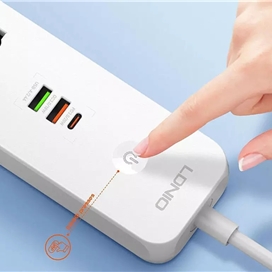 چند راهی برق و شارژر الدینیو LDNIO SC5319 دارای 3 پورت