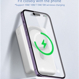 پاوربانک مگنتی 22.5 وات 20000 الدینیو LDNIO Magnetic Wireless Power Bank PQ18