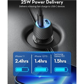 شارژر فندکی 50 وات مدل RP-VC032 راوپاور – Car charger