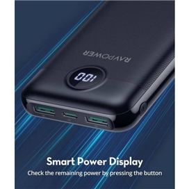 شارژر همراه راو پاور مدل RP-PB1205 ظرفیت PD 20000 میلی آمپر ساعت 20 واتی