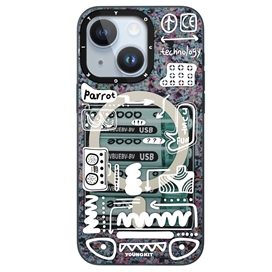 قاب مگ سیف برند یانگ کیت مدل YOUNGKIT Dark Matter Magsafe مناسب برای iPhone 15