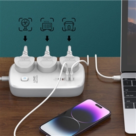 چند راهی برق 3250 وات الدینیو LDNIO 65W Smart Guard Power Strip SC3416