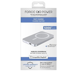 پاوربانک 15 واتی مغناطیسی 5000 میلی آمپر فورس پاور Force Power Powerbank 5000mAh MagSafe compatible – مدل FPMSPB15WW