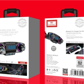 پخش کننده بلوتوث و شارژر فندکی ارلدام Earldom Wirelss FM Car Charger Kit ET-M60