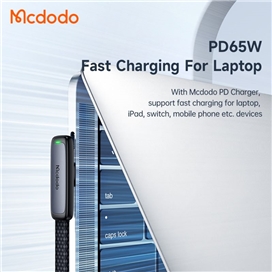 کابل شارژ شریع تایپ سی به تایپ سی 65 وات مک دودو مدل MCDODO CA-3361 طول 1.8 متر