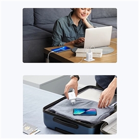 شارژر دیواری 65 وات با دو پورت USB-C و یک پورت USB-A یوگرین مدل CD275 کد 90496