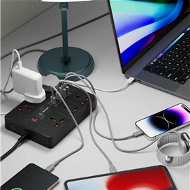 چند راهی برق پرودو PORODO Multi-Port Super Hub PD-FWCH009