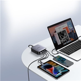 شارژر رومیزی 100 وات Nexode با 3 پورت USB-C و 1 پورت USB-A یوگرین مدل CD328