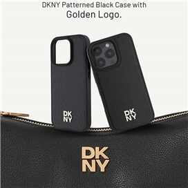 قاب آیفون 16 پرو مکس DKNY HARD CASE MAGSAFE REPEAT PATTERN PU LEATHER
