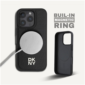 قاب آیفون 16 پرو مکس DKNY HARD CASE MAGSAFE REPEAT PATTERN PU LEATHER