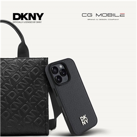 قاب آیفون 16 پرو مکس DKNY HARD CASE MAGSAFE REPEAT PATTERN PU LEATHER