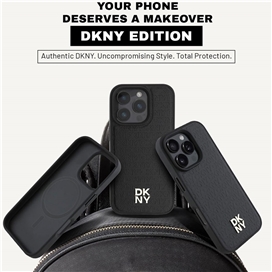 قاب آیفون 16 پرو مکس DKNY HARD CASE MAGSAFE REPEAT PATTERN PU LEATHER