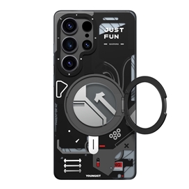 قاب مگسیف برند یانگکیت مدل Youngkit cyber punk 360° magsafe stand مناسب برای Samsung Galaxy S25 Ultra