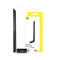 دانگل وای فای دو باند آنتن دار بیسوس Adapter Baseus FastJoy 650Mbps WiFi Adapter B01317600111-02