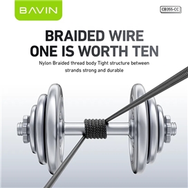کابل Type-C به Type-C باوین Bavin CB355 طول 1 متر توان 60 وات
