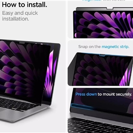 محافظ صفحه نمایش حریم شخصی لولو مدل Air Adsrorption Privacy مناسب برای اپل Macbook Pro 14