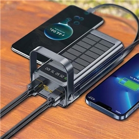 پاوربانک خورشیدی 30000 میلی‌آمپر گرین لاین مدل Solar X GLPX49 با شارژ سریع 22.5W