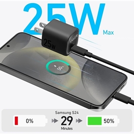 شارژر دیواری 25 وات انکر مدل A2656 با فناوری PD/QC