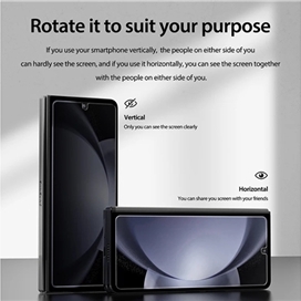 گلس شیشه ای گوشی آراری مدل حریم خصوصی Core مناسب Galaxy Z Fold 4 پک دو عددی