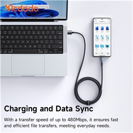 کابل Type-C مک دودو Mcdodo CA-818 طول 1.2 متر توان 30 وات