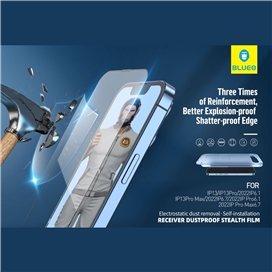 محافظ صفحه بلو Blueo Anti Dust HD Glass Anti Static With Applicator با اپلیکاتور مناسب برای Apple iPhone 17 Pro Max
