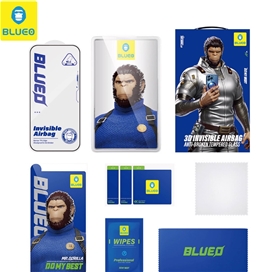 محافظ صفحه بلو سه بعدی ایربگ دار Blueo 3D Invisible Airbag Anti Broken Tempered Glass مناسب برای Apple iPhone 17 Pro Max
