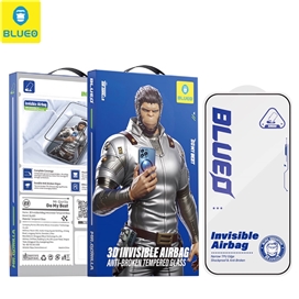 محافظ صفحه بلو سه بعدی ایربگ دار Blueo 3D Invisible Airbag Anti Broken Tempered Glass مناسب برای Apple iPhone 17