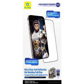 محافظ صفحه بلو سه بعدی با اپلیکاتور Blueo AR 3D Curved Hot Bending Tempered HD Glass with Applicator مناسب برای Apple iPhone 17