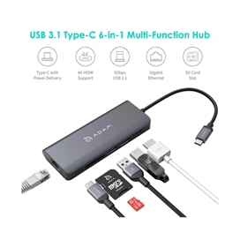 هاب برند آدام المنتس مدل Adam Elements CASA Hub A01 USB 3.1 & USB-C 6 in 1