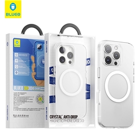 قاب برند بلو کریستالی با مگ سیف Blueo Crystal Drop Resistance Magsafe Case مناسب برای Apple iPhone 16E