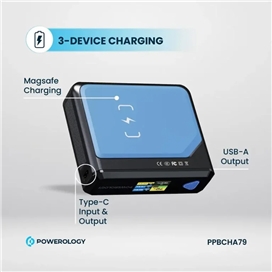پاوربانک پاورولوژی مدل pp079 با ظرفیت 20000 میلی‌آمپر