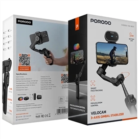 گیمبال استبلایزر پرودو Porodo Velocam 3-Axis Gimbal Stabilizer PDLFST176BK