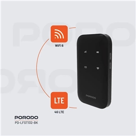مودم جیبی پرودو Porodo Pocket Router 4G LTE/Wifi 6 PD-LFST132