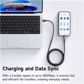 کابل شارژ لایتنینگ 1.2 متر مک دودو Mcdodo Colorful Lights Lightning Cable CA-8170