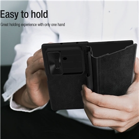 کیف کلاسوری چرمی نیلکین مدل Qin Pro مناسب Galaxy Z Fold7