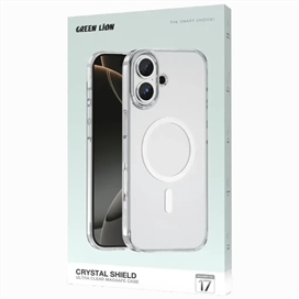 قاب شفاف مگ سیف آیفون 17 برند گرین لاین مدل Green Lion Magsafe Crystal Clear GNMCRYC17CL مناسب برای Apple iPhone 17