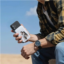 پاوربانک وایرلس 5000 مگ سیف و قاب عکس هوشمند گرین لاین Green Lion Power Frame GNPWRFMPB توان 20 وات