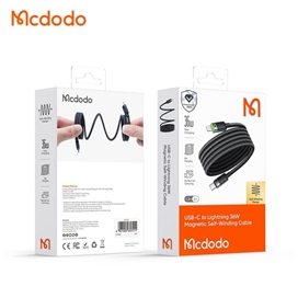 کابل تایپ سی به لایتننیگ با بدنه مگنتی مک دودو Mcdodo Magnetic Self Winding CA-2010