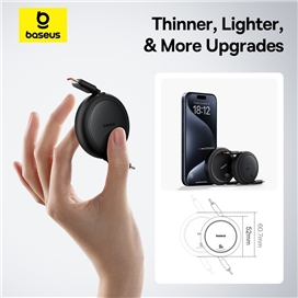 کابل جمع شونده Type-C به Type-C بیسوس Baseus Free2Pull Mini P103645001 طول 100 سانتی‌متر توان 60 وات