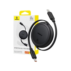 کابل جمع شونده Type-C به Type-C بیسوس Baseus Free2Pull Mini P103645001 طول 100 سانتی‌متر توان 60 وات