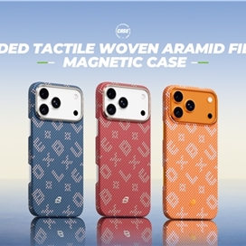 قاب Blueo بلو Gilded Tactile Woven Aramid Fiber Magnetic Case مناسب برای Apple iPhone 17 Pro Max