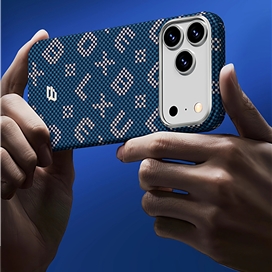 قاب Blueo بلو Gilded Tactile Woven Aramid Fiber Magnetic Case مناسب برای Apple iPhone 17 Pro Max