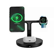 شارژر بی‌سیم مگنتی و پایه نگهدارنده موبایل 3در1 بیسوس Baseus Wireless Charger Holder Swan 20W WXTE000101