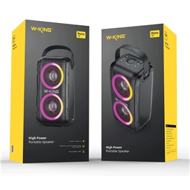 اسپیکر بلوتوث دبلیو کینگ W-King T9 Pro توان 100 رم و فلش خور با 2 میکروفون